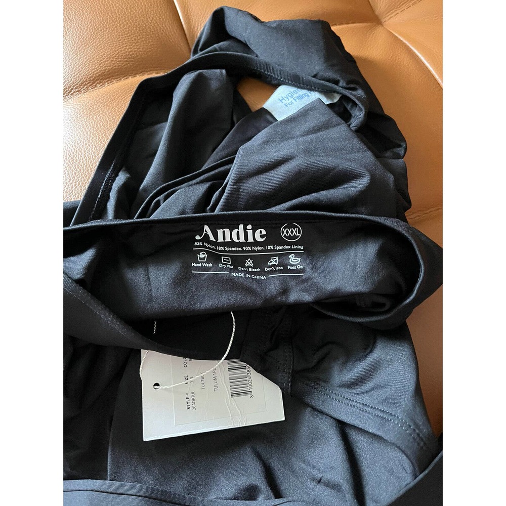 NWT Andie Swim Black Tulum One Piece Criss Cross Bathing Suit Women’s Size 3XL - Picture 8 of 8